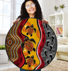 Aboriginal Turtles Map Australia Circle Rug