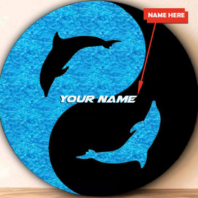 Customize Name Dolphin Circle Rug TNA25052104