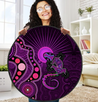 Aboriginal Purple The Lizard and The Sun Circle Rug