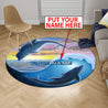 Customize Name Dolphin Circle Rug HHT22052103