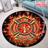 Customize Name Firefighter Circle Rug AM18052106