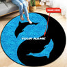 Customize Name Dolphin Circle Rug TNA25052104