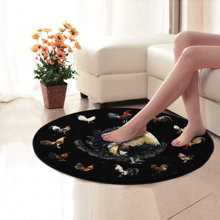 Rooster Circle Rug Pi24052106