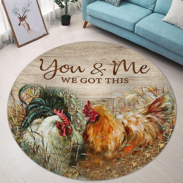 Rooster Circle Rug Pi27052107