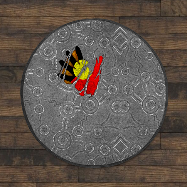 Aboriginal Australia In my heart Indigenous Painting Art Circle Rug