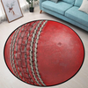 Cricket Ball Decor 3D design printed Circle Rug