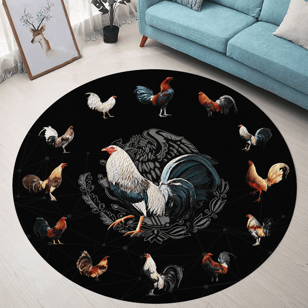 Rooster Circle Rug Pi19052103VH