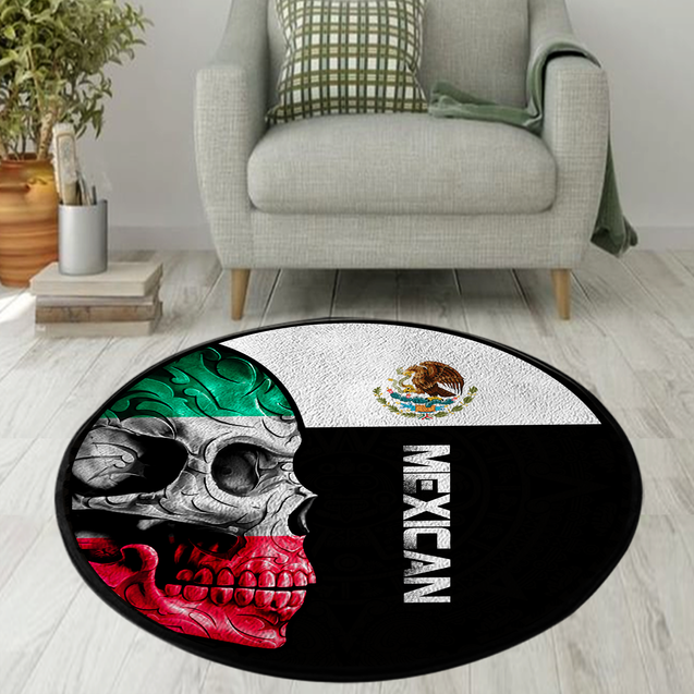 Skull Mexican Circle Rug