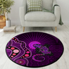 Aboriginal Purple The Lizard and The Sun Circle Rug