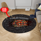 Customize Name Firefighter Circle Rug DQB29052101