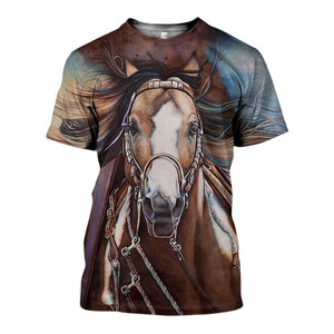 3D All Over Printed Horse Racing Shirts and Shorts-Horse-HP Arts-T-shirt-XS-Vibe Cosy™