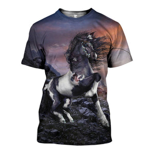 3D All Over Printed Horse Shirts and Shorts-Horse-HP Arts-T-shirt-XS-Vibe Cosy™