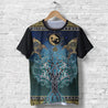 Viking Tree Of Life Fenrir Skoll And Hati Raven Rune-Apparel-HP Arts-T-Shirt-S-Vibe Cosy™