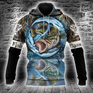 Bass Fishing 3D All Over Printed Shirts for Men and Women TT0063-Apparel-TT-Hoodie-S-Vibe Cosy™