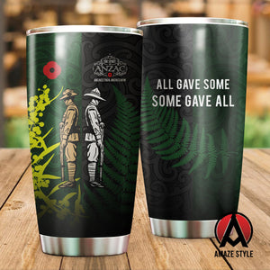 ANZAC day fern-wattle lest we forget Kiwi and Australia Soldier Stainless Steel Tumbler 20 Oz TR200202 - Amaze Style™-Tumbler