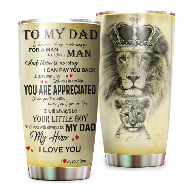 To My Dad From Son Stainless Steel Tumbler 20oz NDD10292003