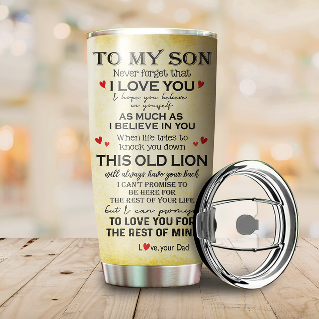 To My Son From Dad Stainless Steel Tumbler 20oz NDD10292002