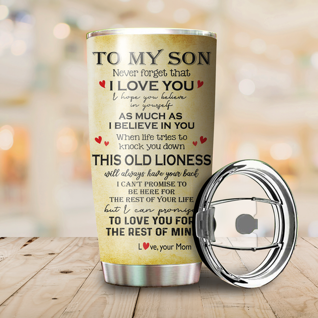 To My Son From Mom Stainless Steel Tumbler 20oz NDD10282003