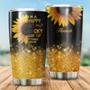 I'm A Happy Sunflower Personalized Stainless Steel Tumbler 20 Oz SU210304-Tumbler-SUN-Vibe Cosy™