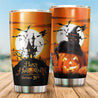 Halloween Black Cat on the Pumpkin Tumbler Premium AM082063-MEI