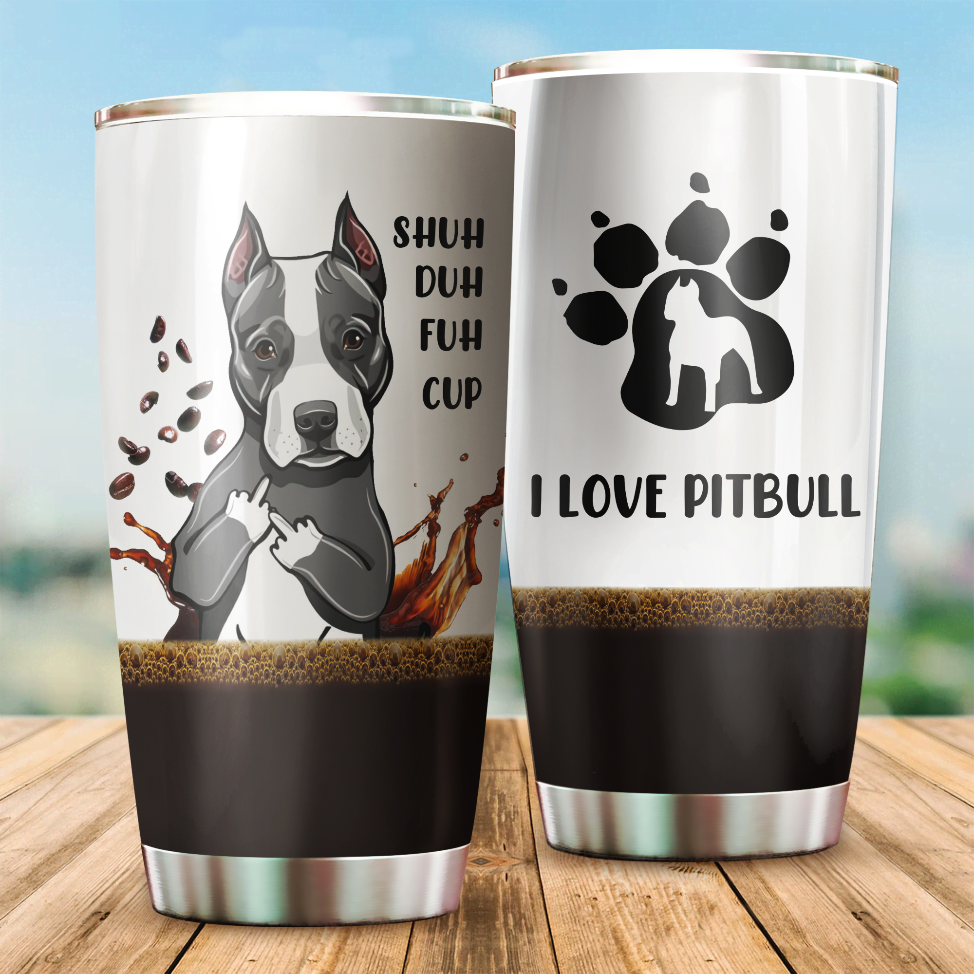 Pitbull Coffee Love Tumbler