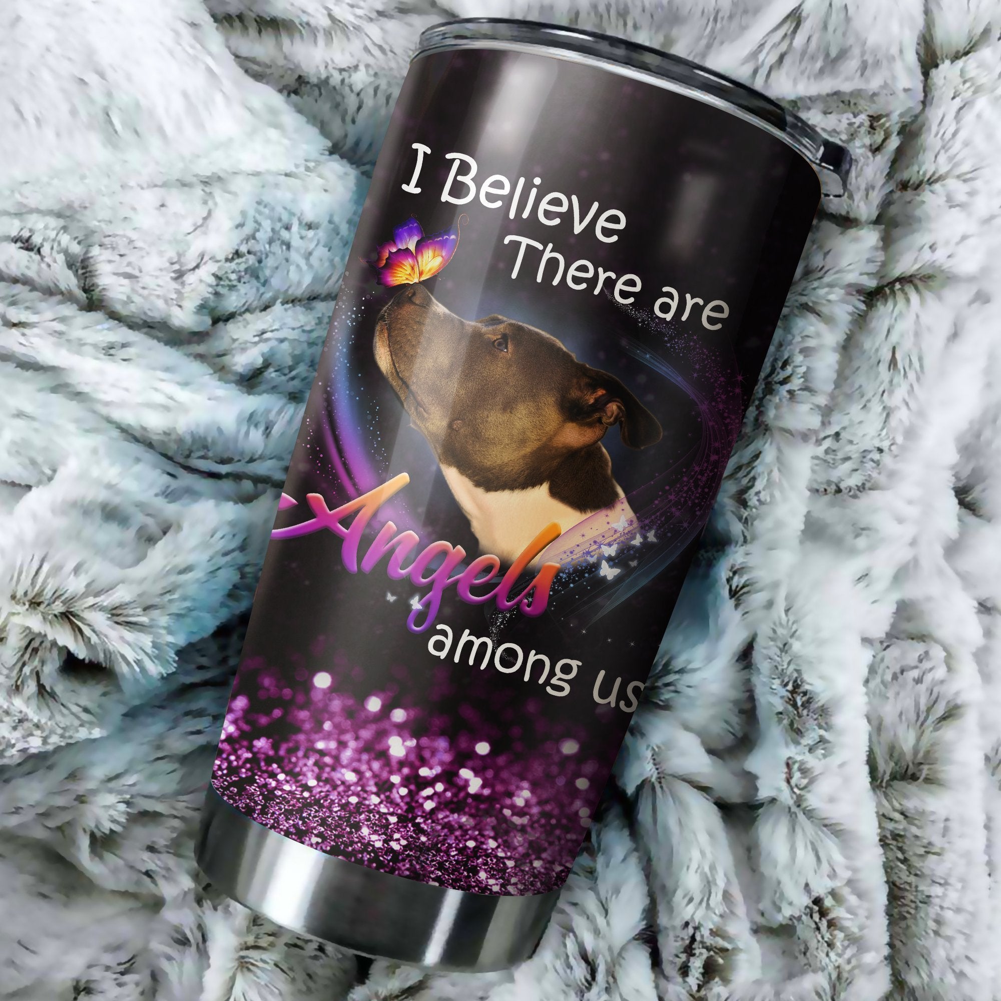 I believe there are Angels among us - Tumbler Pitbull-NNK-Vibe Cosy™
