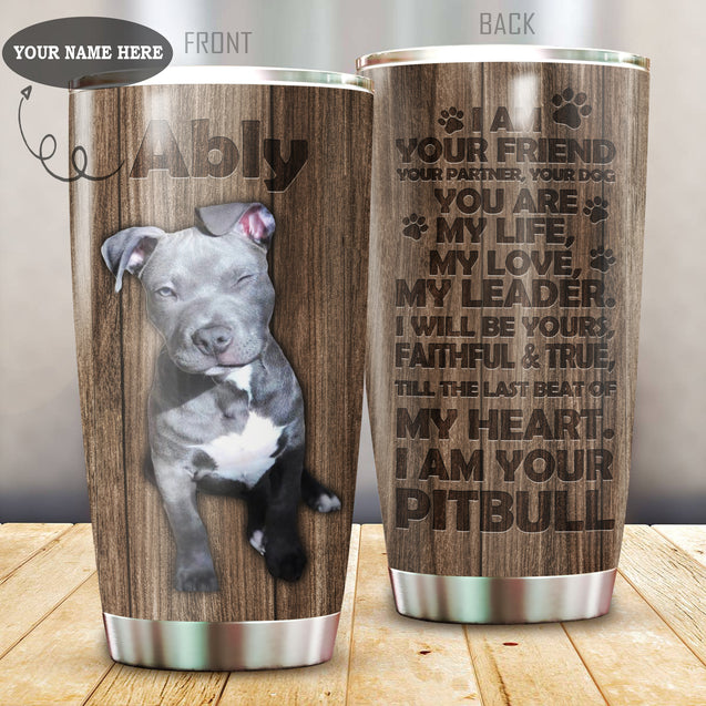 Pitbull stainless steel tumbler custom name HAC080401-HG-Vibe Cosy™