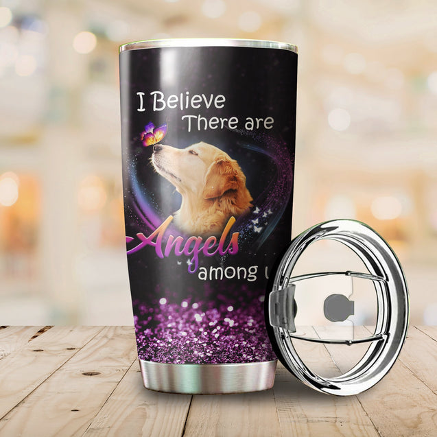 I believe there are Angels among us - Tumbler Golden Retriever-NNK-Vibe Cosy™