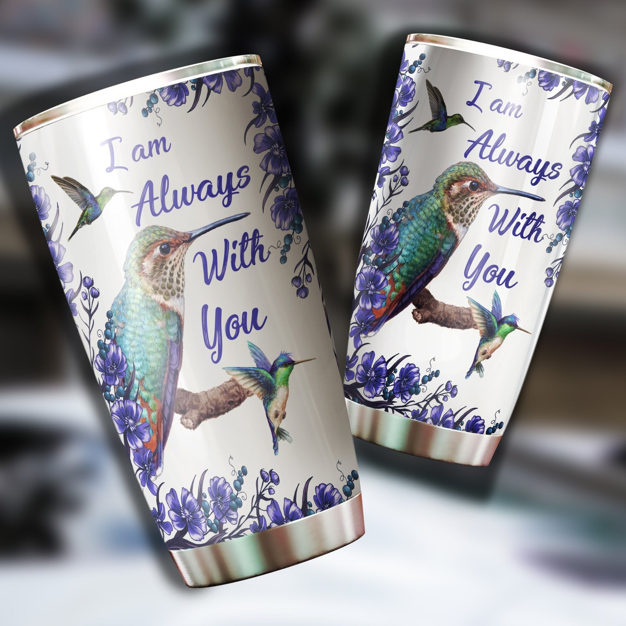Purple hummingbird I am always with you tumbler HG HAC180102-HG-Vibe Cosy™