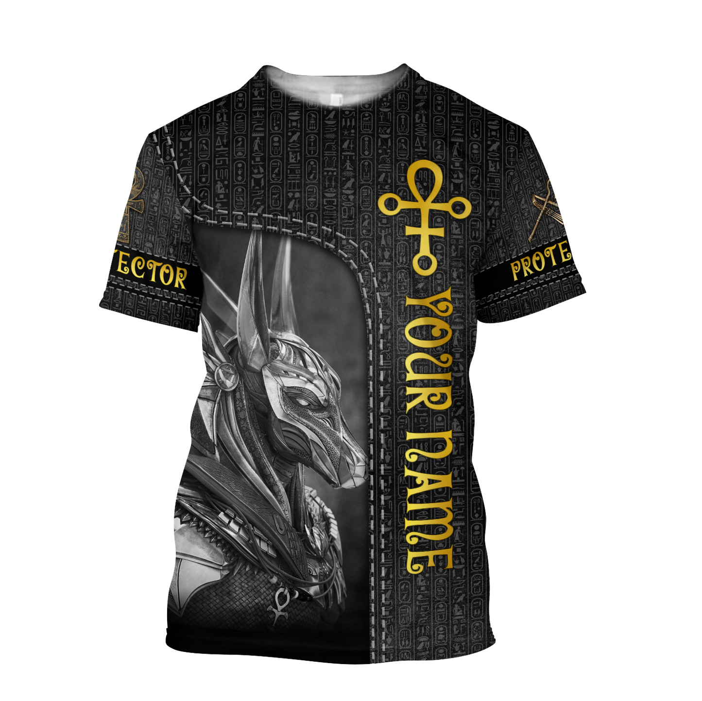 Custom name Anubis Egyptian God the Protector 3D design print shirts