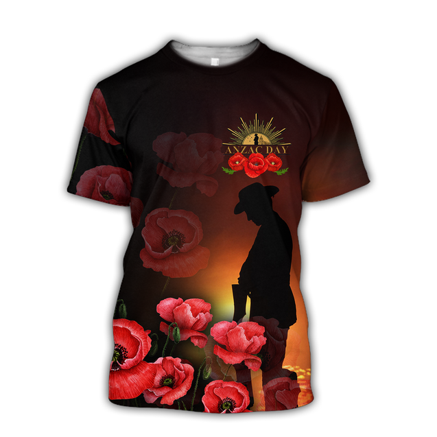 Premium Anzac Day Poppy 3D Printed Unisex Shirts TN NTN05042104