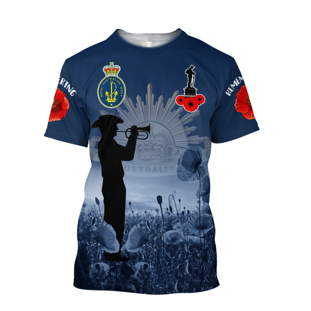 Premium Anzac Day Royal Australian Navy 3D Printed Unisex Shirts TN