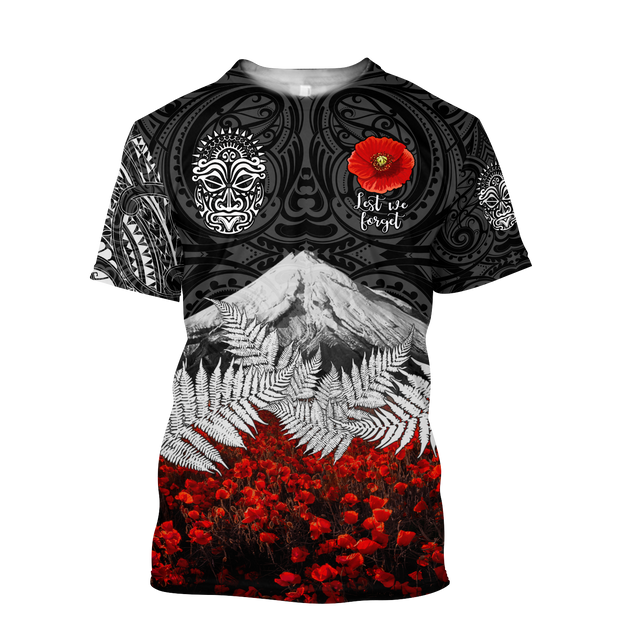 Premium Anzac Day Maori Tattoo 3D Printed Unisex Shirts TN