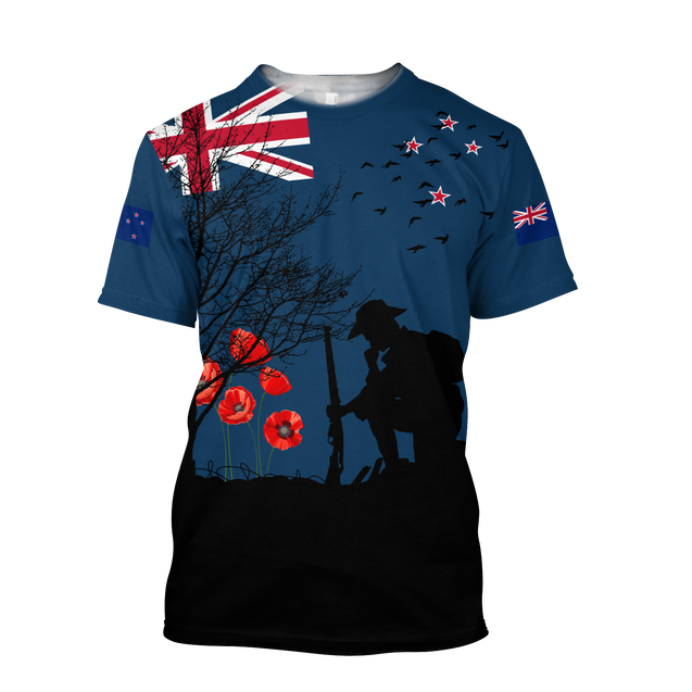 Premium Anzac Day New Zealand 3D Printed Unisex Shirts TN