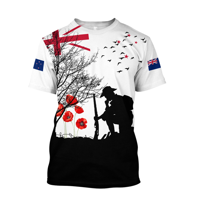 Premium Anzac Day New Zealand 3D Printed Unisex Shirts TN