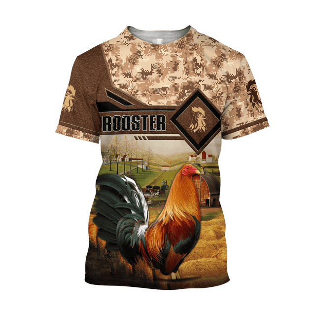 Rooster 3D Printed Unisex Shirts Pi15042105