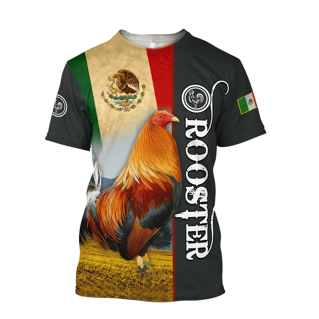 Rooster Mexico 3D All Over Printed Hoodie