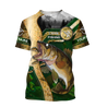 Custom name Walleye Master Fishing camo 3D print shirts