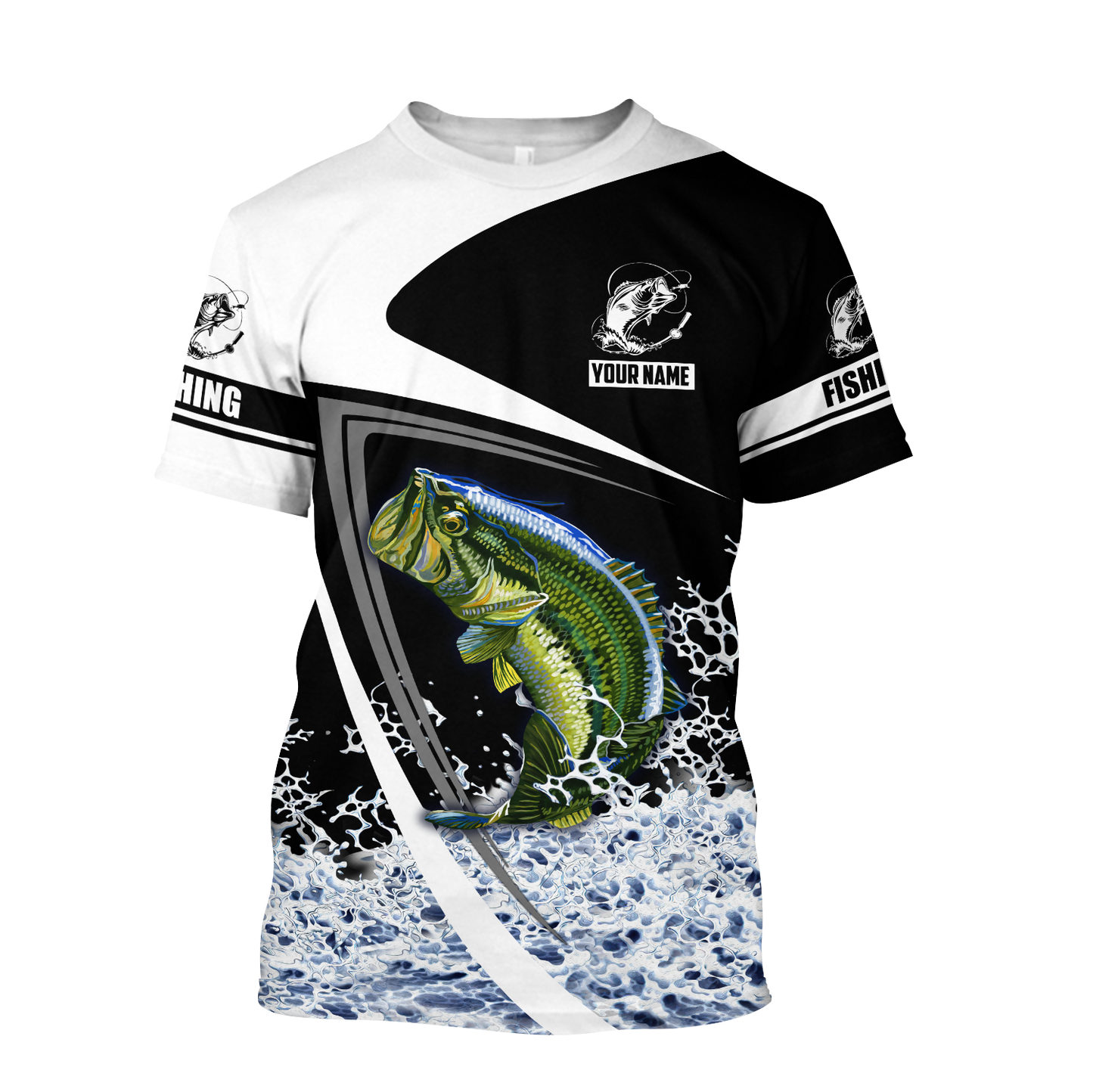 Custom name Bass Fishing Hoodie 3D print shirts