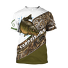 Custom name Carp Fishing camo 3D print shirts