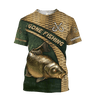 Custom name Carp Fishing Skin Camo 3D printed shirts