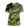 Bass fishing on skin 3D print fishing shirt for men and women