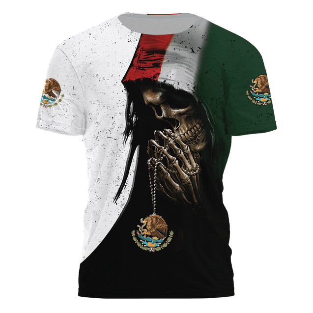 Skull Mexico 3D All Over Printed Unisex Shirts