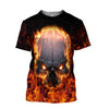 Face To Face Fire Skull Custom Unisex T- Shirt NTN10112203