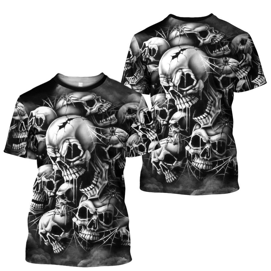 Skull In White Unisex Custom T-Shirt NTN11112204