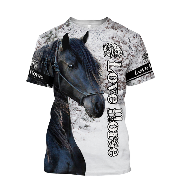 Beautiful Friesian Horse 3D All Over Printed Unisex Shirts TNA11162003