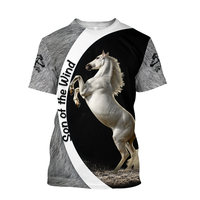 Beautiful White Horse 3D All Over Printed Shirts For Men And Women TNA11202001CL