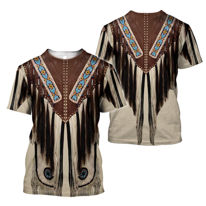 Native Cowboy Jacket No11 Cosplay 3D Over Printed Unisex Deluxe Hoodie ML