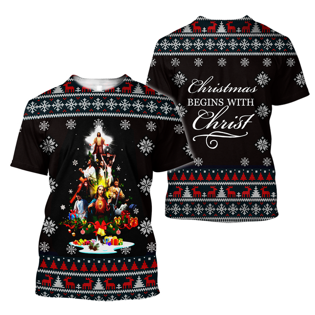 Jesus Christmas 3D All Over Printed Shirts For Men and Women