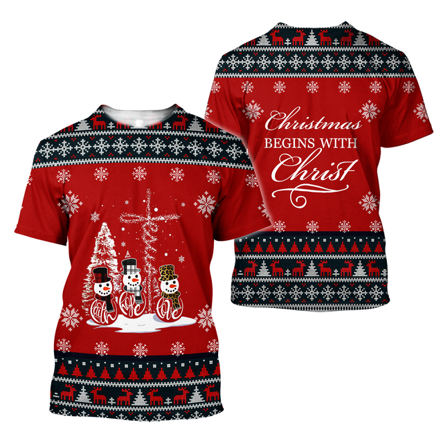 Jesus Christmas 3D All Over Printed Shirts For Men and Women